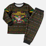 Jamaica Christmas Irie Christmas Pajama Set Jamaican Santa Flag Reggae Vibes