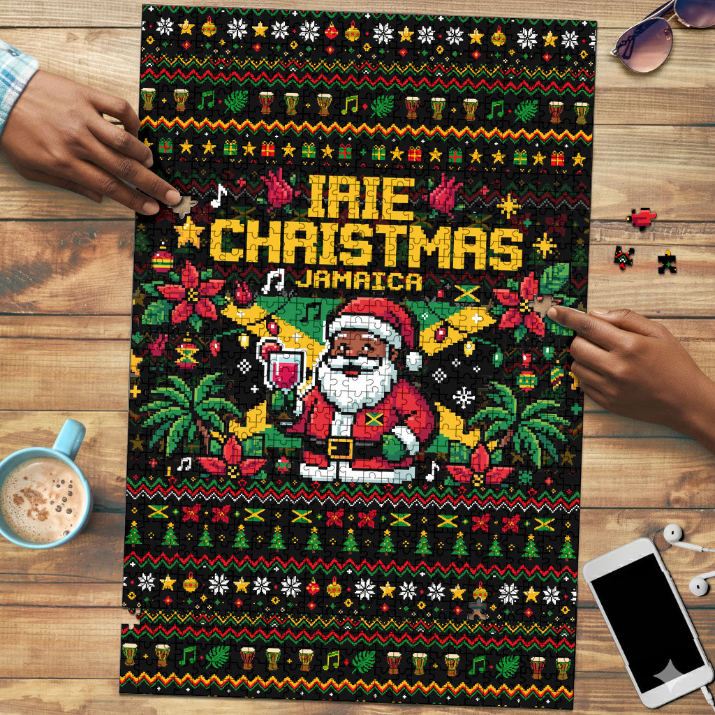 Jamaica Christmas Irie Puzzle Jamaican Santa Flag Reggae Vibes