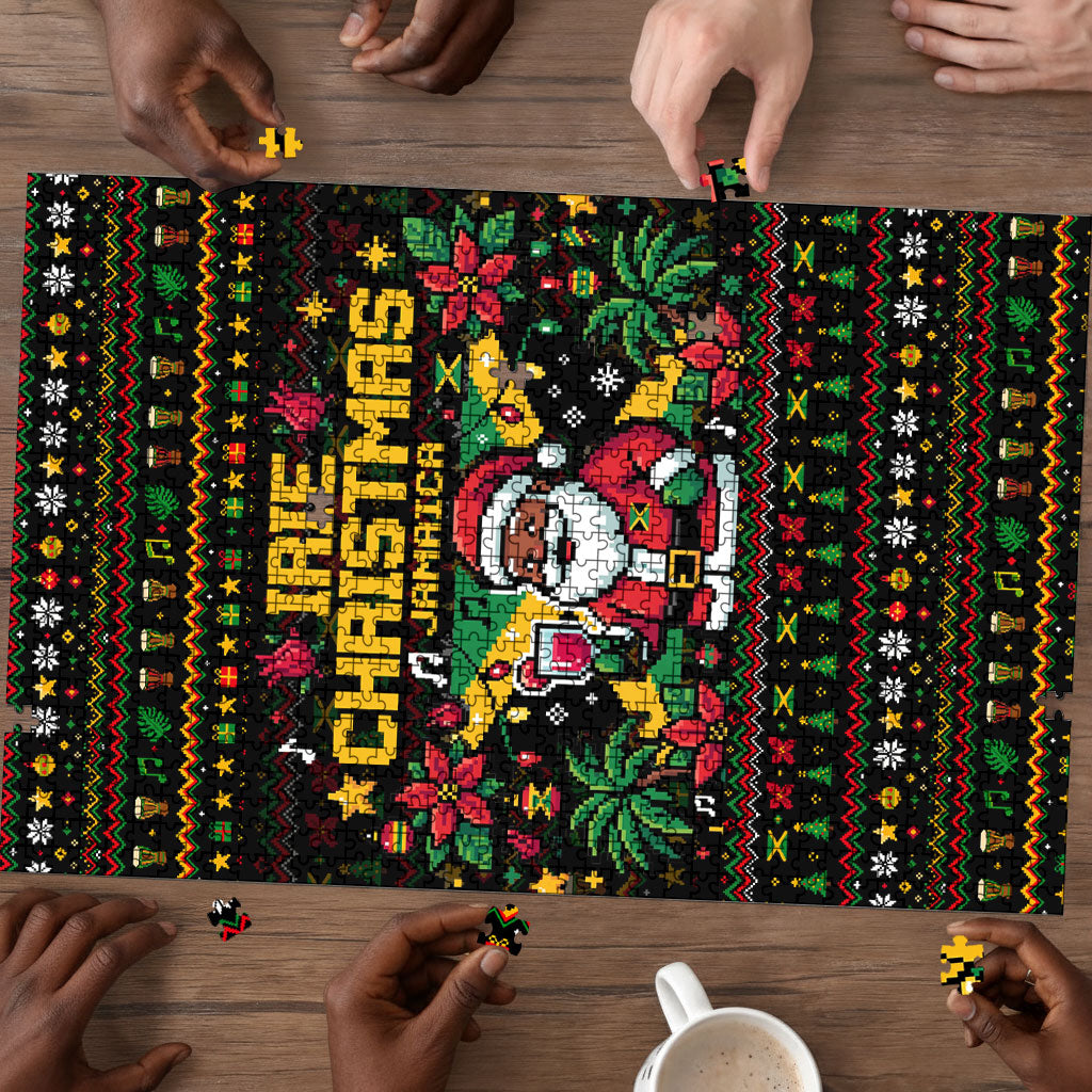 Jamaica Christmas Irie Puzzle Jamaican Santa Flag Reggae Vibes