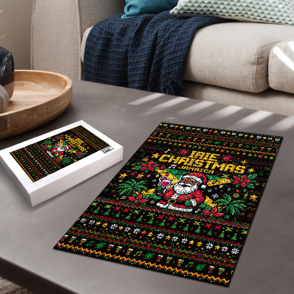 Jamaica Christmas Irie Puzzle Jamaican Santa Flag Reggae Vibes