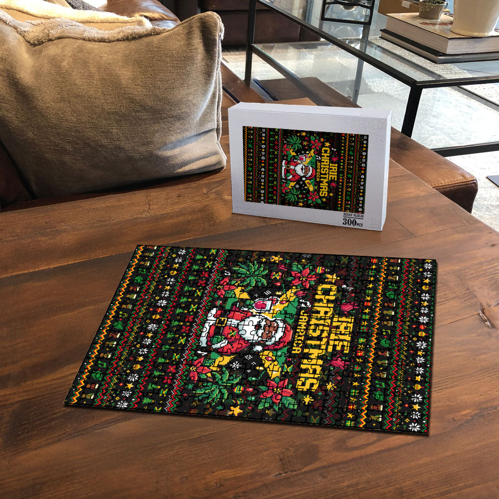 Jamaica Christmas Irie Puzzle Jamaican Santa Flag Reggae Vibes