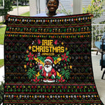 Jamaica Christmas Irie Quilt Jamaican Santa Flag Reggae Vibes
