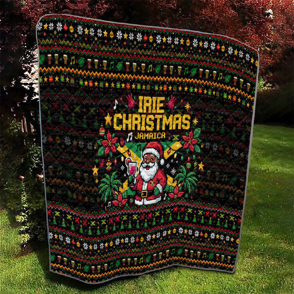 Jamaica Christmas Irie Quilt Jamaican Santa Flag Reggae Vibes
