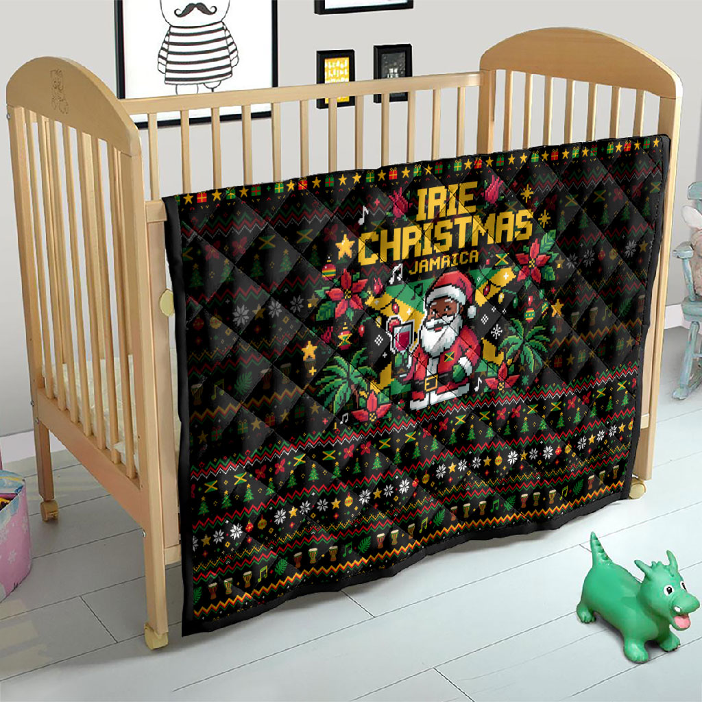 Jamaica Christmas Irie Quilt Jamaican Santa Flag Reggae Vibes