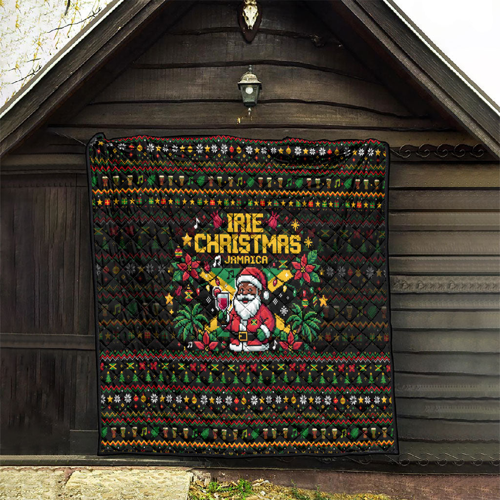 Jamaica Christmas Irie Quilt Jamaican Santa Flag Reggae Vibes