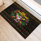 Jamaica Christmas Irie Rubber Doormat Jamaican Santa Flag Reggae Vibes
