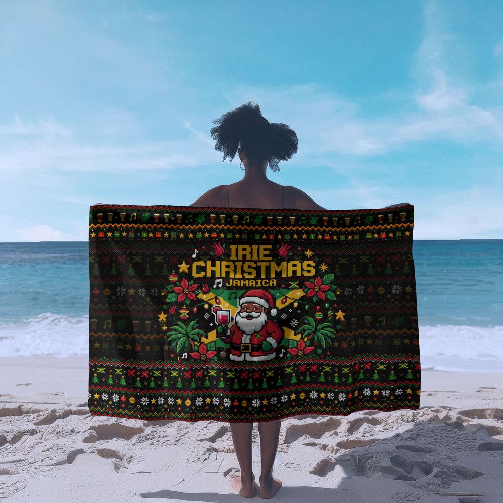 Jamaica Christmas Irie Sarong Jamaican Santa Flag Reggae Vibes