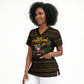 Jamaica Christmas Irie Scrub Top Jamaican Santa Flag Reggae Vibes