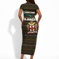 Jamaica Christmas Irie Short Sleeve Bodycon Dress Jamaican Santa Flag Reggae Vibes