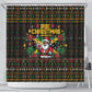 Jamaica Christmas Irie Shower Curtain Jamaican Santa Flag Reggae Vibes