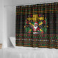 Jamaica Christmas Irie Shower Curtain Jamaican Santa Flag Reggae Vibes