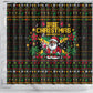 Jamaica Christmas Irie Shower Curtain Jamaican Santa Flag Reggae Vibes