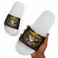 Jamaica Christmas Irie Slide Sandals Jamaican Santa Flag Reggae Vibes