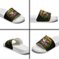Jamaica Christmas Irie Slide Sandals Jamaican Santa Flag Reggae Vibes