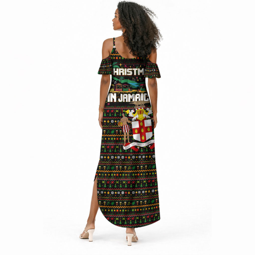 Jamaica Christmas Irie Summer Maxi Dress Jamaican Santa Flag Reggae Vibes