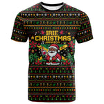 Jamaica Christmas Irie T shirt Jamaican Santa Flag Reggae Vibes