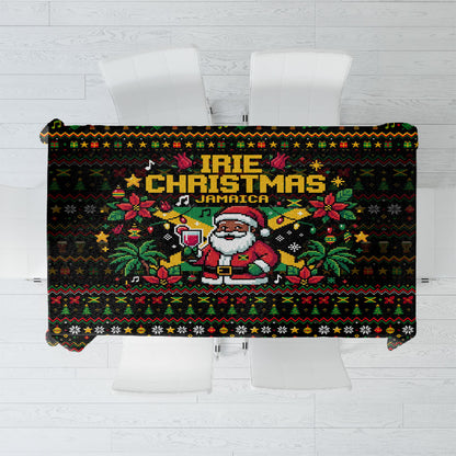 Jamaica Christmas Irie Tablecloth Jamaican Santa Flag Reggae Vibes