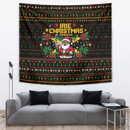 Jamaica Christmas Irie Tapestry Jamaican Santa Flag Reggae Vibes