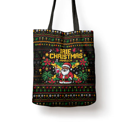 Jamaica Christmas Irie Tote Bag Jamaican Santa Flag Reggae Vibes