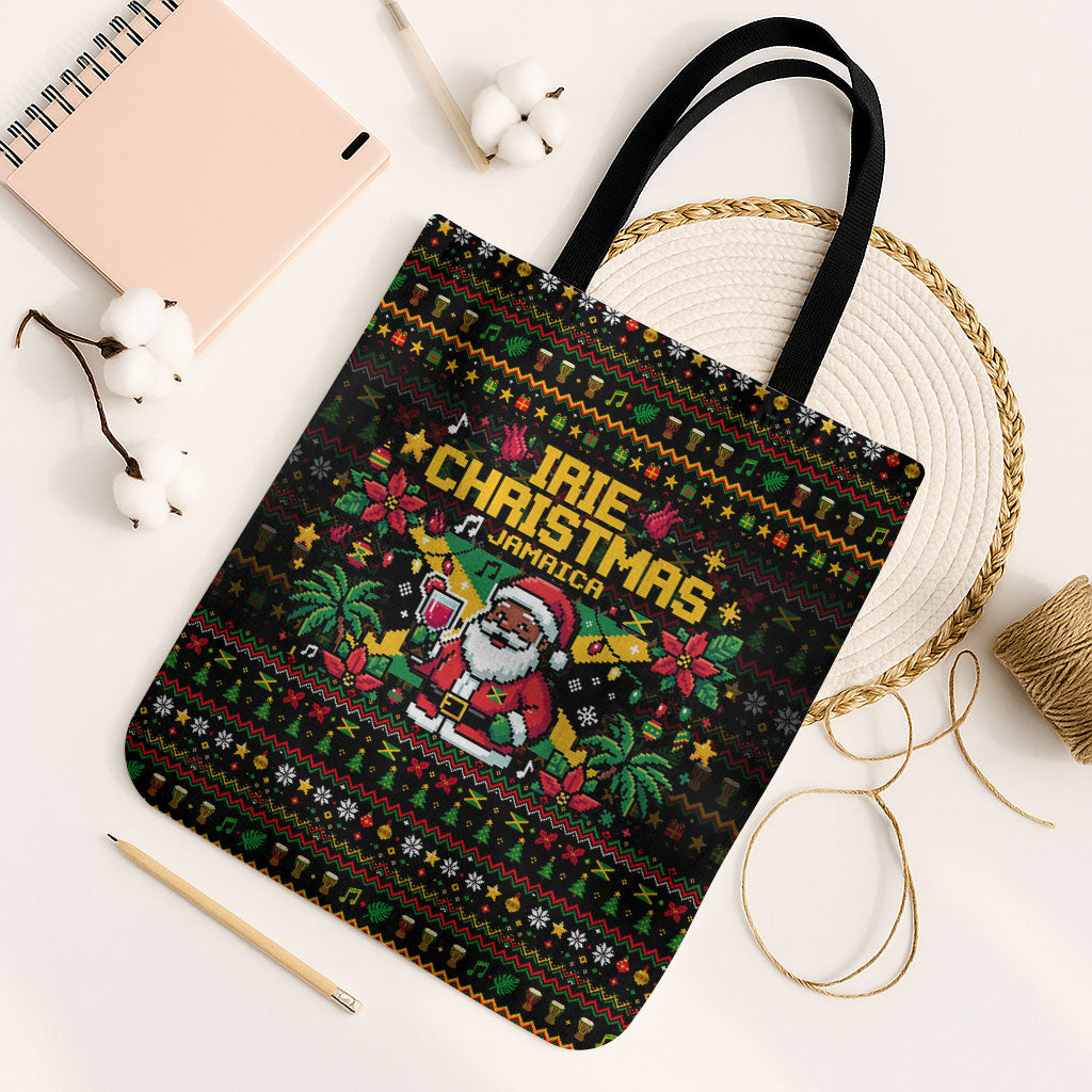 Jamaica Christmas Irie Tote Bag Jamaican Santa Flag Reggae Vibes