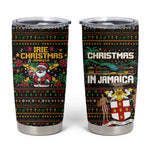Jamaica Christmas Irie Tumbler Cup Jamaican Santa Flag Reggae Vibes