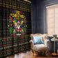 Jamaica Christmas Irie Window Curtain Jamaican Santa Flag Reggae Vibes