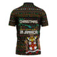 Jamaica Christmas Irie Zipper Polo Shirt Jamaican Santa Flag Reggae Vibes