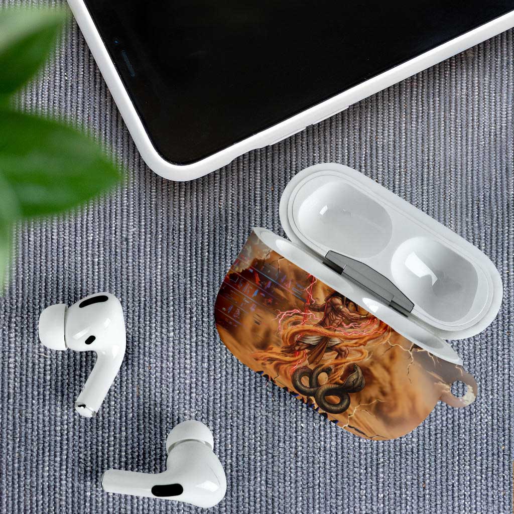 Seth Serpent AirPods Case Sandstorm Egyptian Chaos God in Ancient Desert Tones