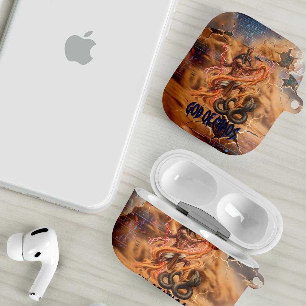 Seth Serpent AirPods Case Sandstorm Egyptian Chaos God in Ancient Desert Tones