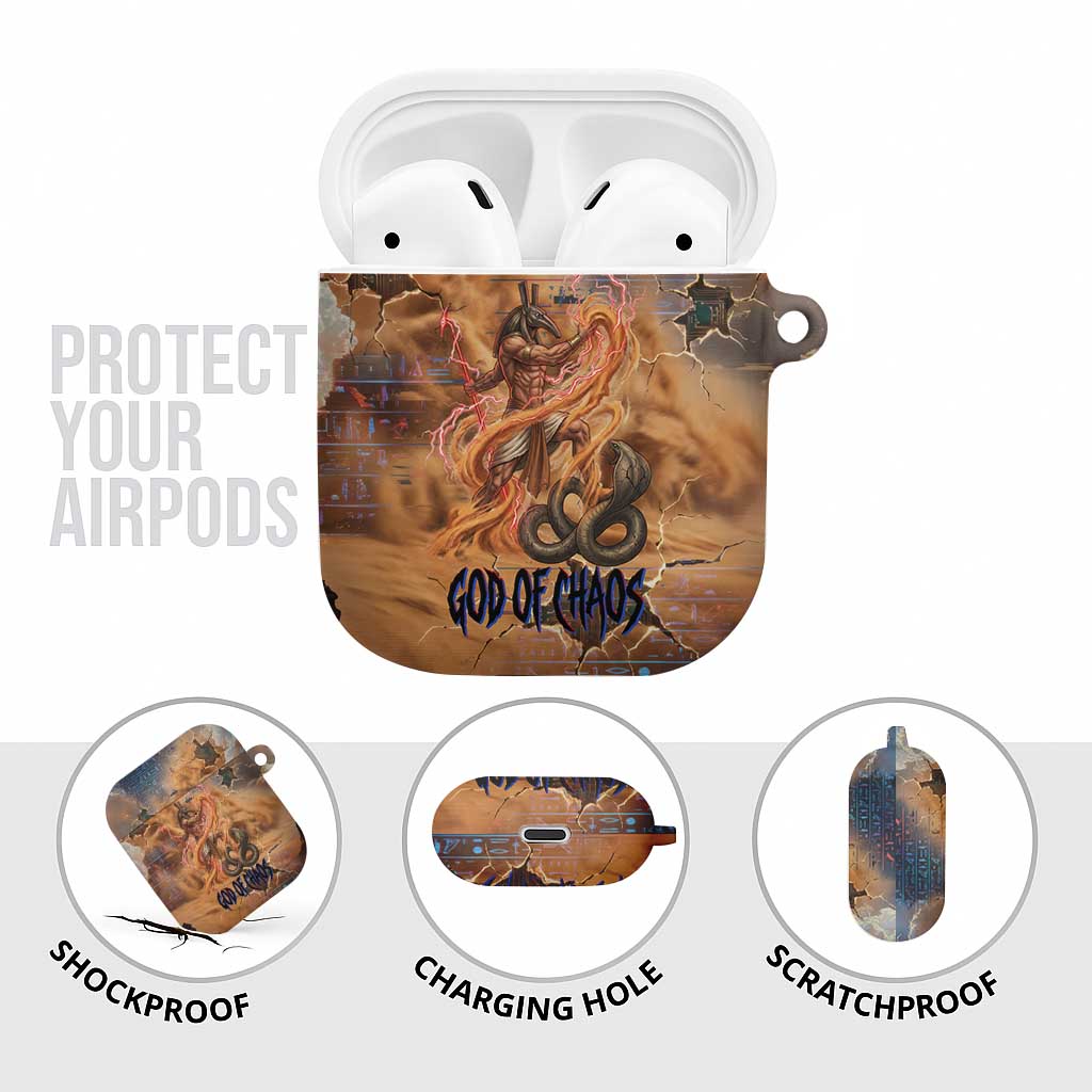 Seth Serpent AirPods Case Sandstorm Egyptian Chaos God in Ancient Desert Tones