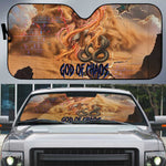 Seth Serpent Auto Sun Shade Sandstorm Egyptian Chaos God in Ancient Desert Tones
