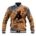 Seth Serpent Baseball Jacket Sandstorm Egyptian Chaos God in Ancient Desert Tones