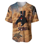 Seth Serpent Baseball Jersey Sandstorm Egyptian Chaos God in Ancient Desert Tones