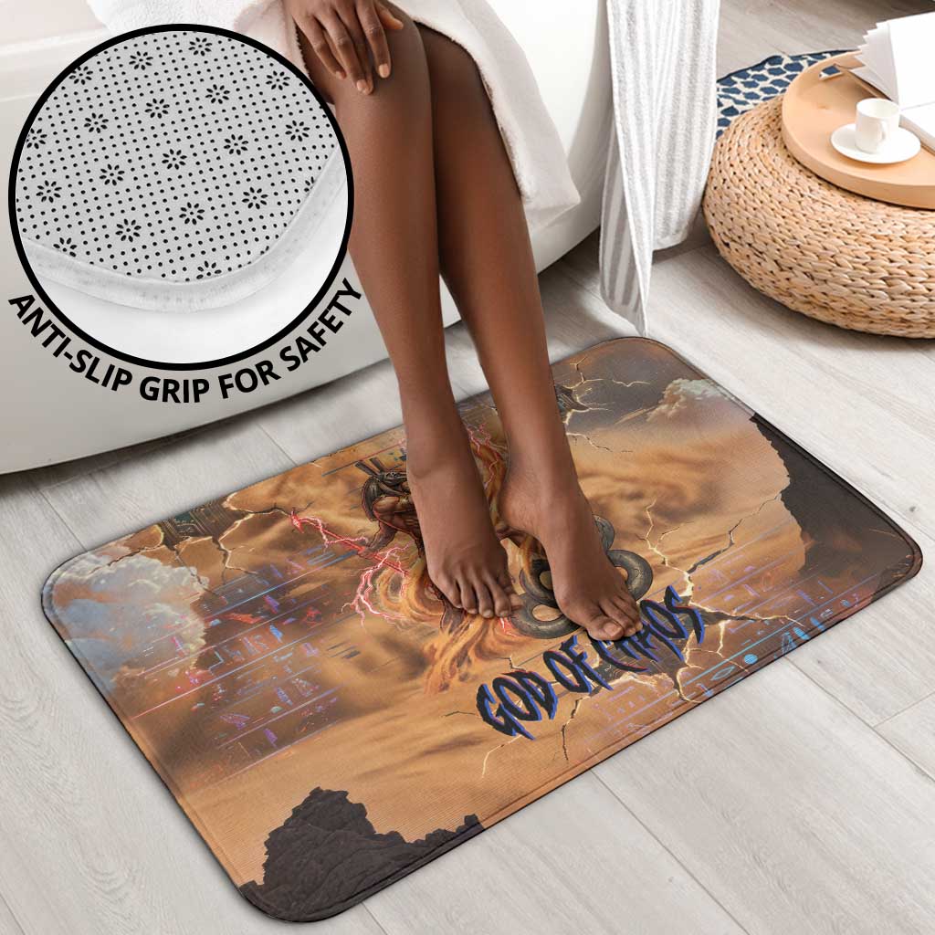 Seth Serpent Bathroom Set Sandstorm Egyptian Chaos God in Ancient Desert Tones