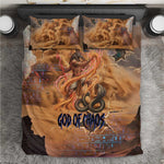 Seth Serpent Bedding Set Sandstorm Egyptian Chaos God in Ancient Desert Tones