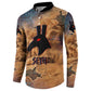 Seth Serpent Button Sweatshirt Sandstorm Egyptian Chaos God in Ancient Desert Tones