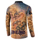 Seth Serpent Button Sweatshirt Sandstorm Egyptian Chaos God in Ancient Desert Tones