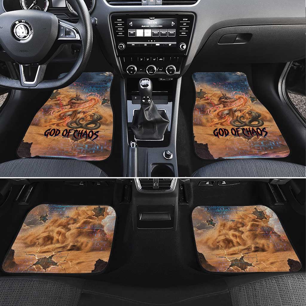Seth Serpent Car Mats Sandstorm Egyptian Chaos God in Ancient Desert Tones