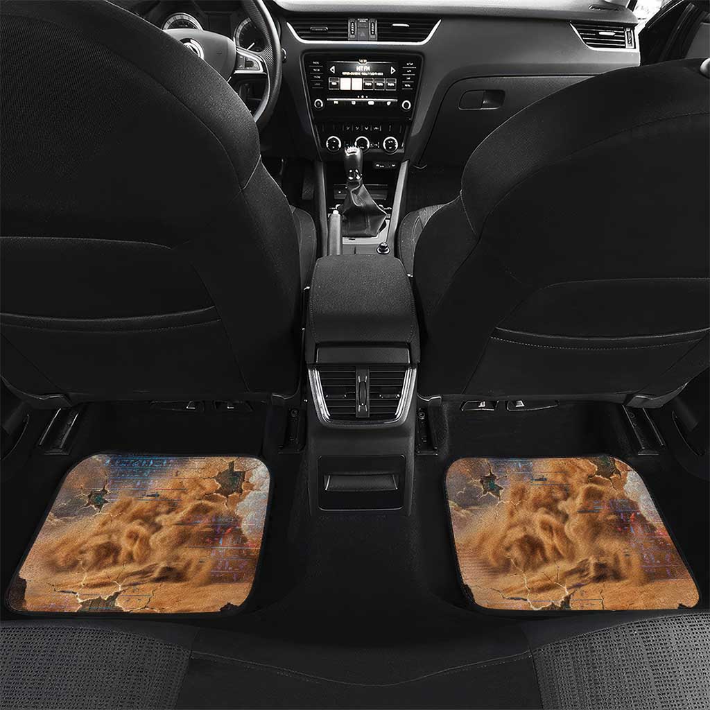Seth Serpent Car Mats Sandstorm Egyptian Chaos God in Ancient Desert Tones