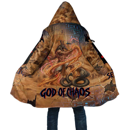 Seth Serpent Cloak Sandstorm Egyptian Chaos God in Ancient Desert Tones