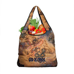 Seth Serpent Grocery Bag Sandstorm Egyptian Chaos God in Ancient Desert Tones