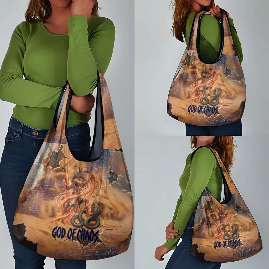 Seth Serpent Grocery Bag Sandstorm Egyptian Chaos God in Ancient Desert Tones