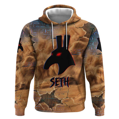 Seth Serpent Hoodie Sandstorm Egyptian Chaos God in Ancient Desert Tones