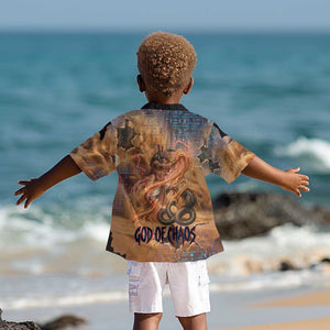 Seth Serpent Kid Hawaiian Shirt Sandstorm Egyptian Chaos God in Ancient Desert Tones