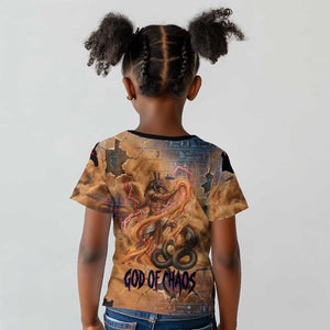 Seth Serpent Kid T shirt Sandstorm Egyptian Chaos God in Ancient Desert Tones