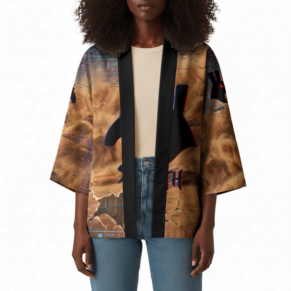 Seth Serpent Kimono Sandstorm Egyptian Chaos God in Ancient Desert Tones