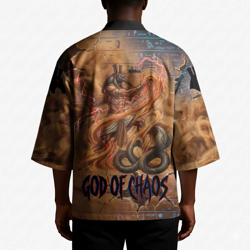 Seth Serpent Kimono Sandstorm Egyptian Chaos God in Ancient Desert Tones