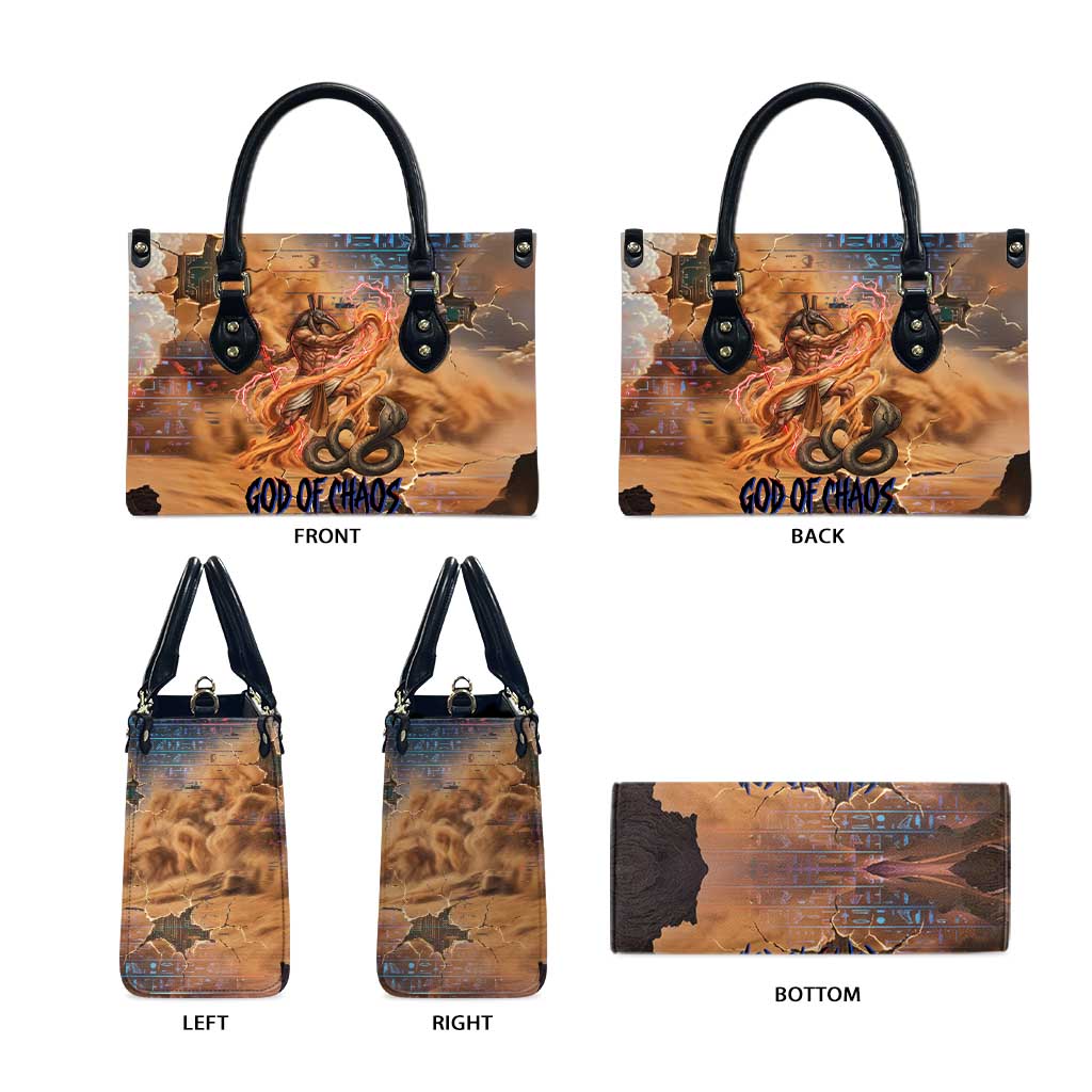 Seth Serpent Leather Bag Sandstorm Egyptian Chaos God in Ancient Desert Tones