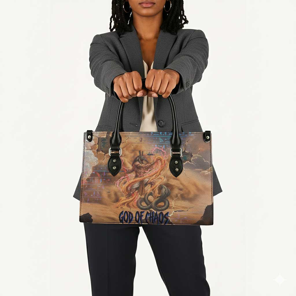 Seth Serpent Leather Bag Sandstorm Egyptian Chaos God in Ancient Desert Tones