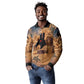 Seth Serpent Long Sleeve Polo Shirt Sandstorm Egyptian Chaos God in Ancient Desert Tones